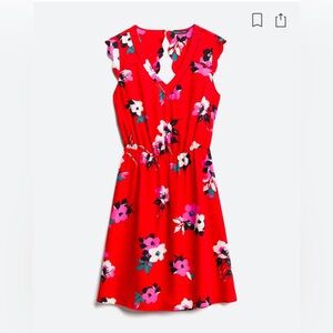 41 HAWTHORN, Red Midnight Scallop Detail Dress, Size Large